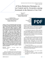 Effectiveness of Noise Reduction Strategies On Adherence To Noise Control and Its Awareness Among Health Care Professionals in The Intensive Care Unit