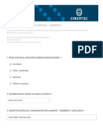 Hoja de Reclamación Virtual - Cibertec PDF