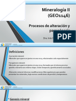 Alteraciones y Paragénesis - Mineralogia II - GEO1146 PDF