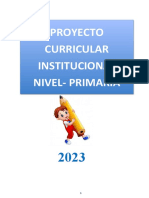 Proyecto Curricular Institucional Primaria 2023
