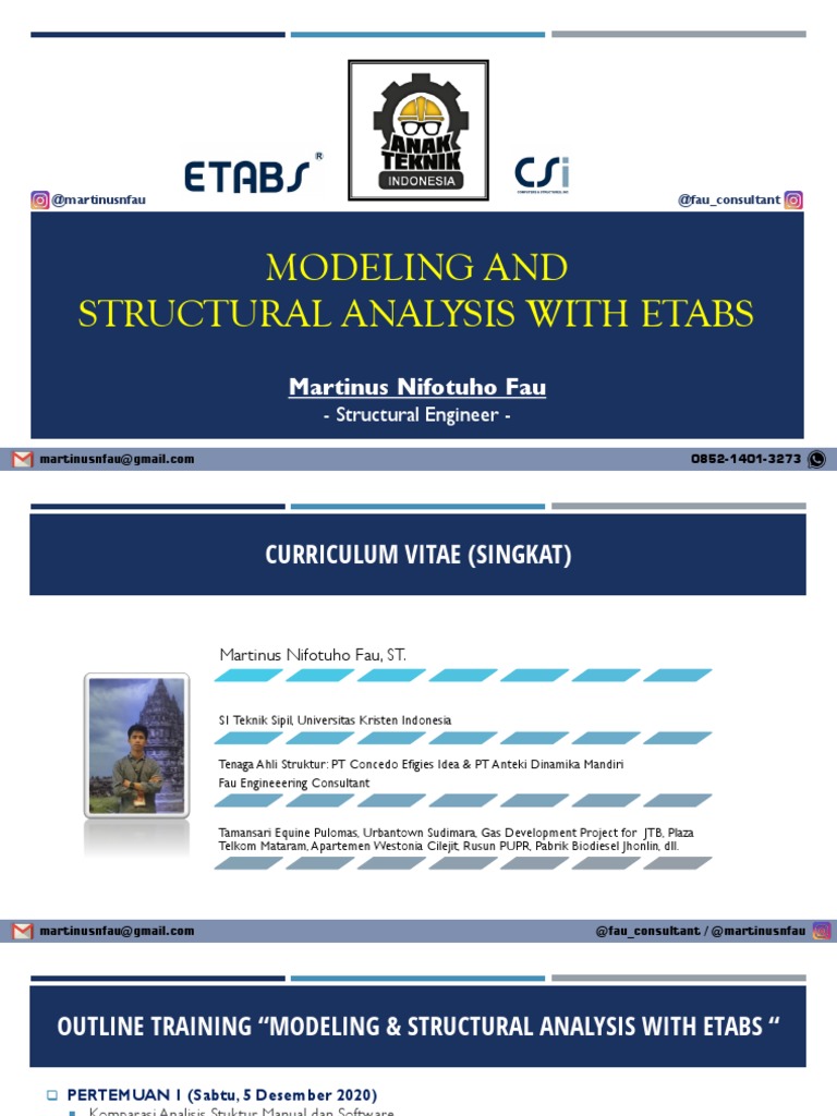 Analisis Struktur dengan ETABS | PDF