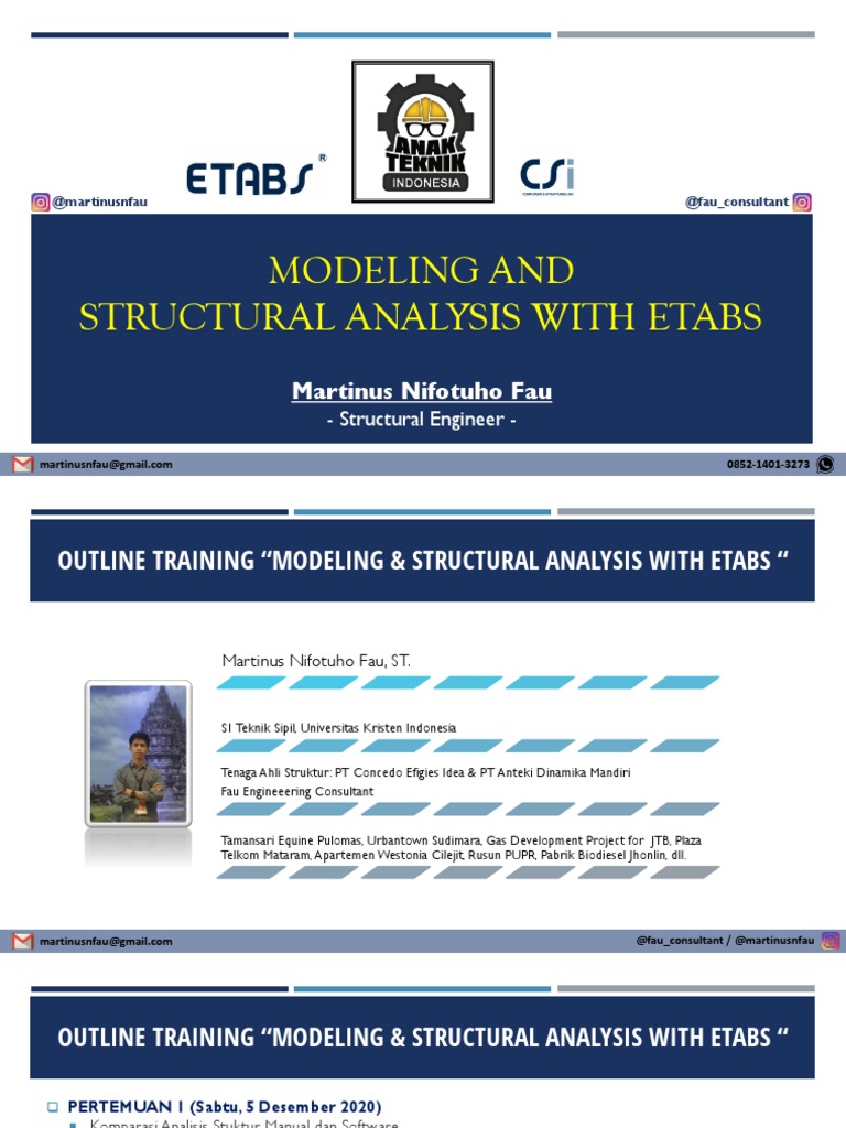 Pelatihan Pemodelan ETABS untuk Struktur | PDF