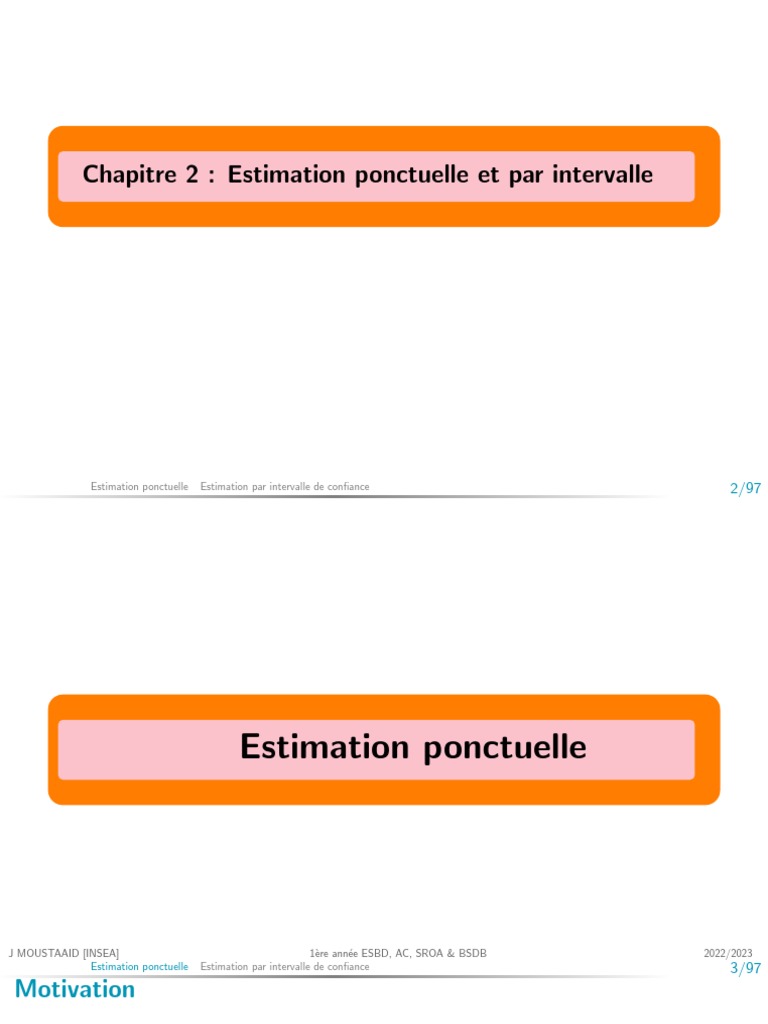Estimation Ponctuelle et Risque Quadratique | PDF | Estimateur ...