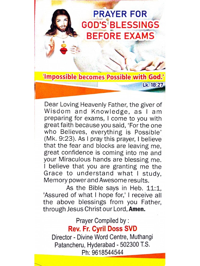 Prayer For Students | PDF