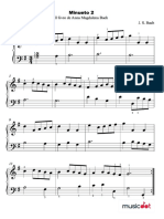 Minueto 2 (Bach) - Partitura 1 PDF