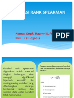 Korelasi Rank Spearman