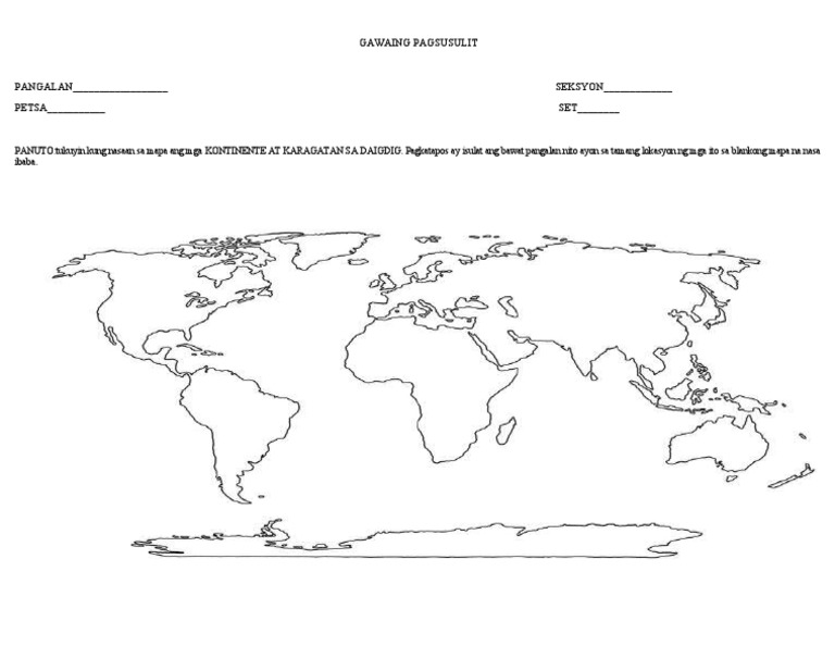 Activity For Blank Map | PDF