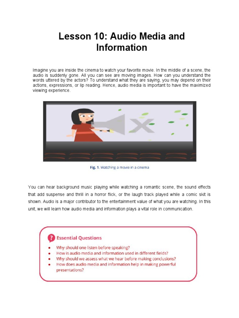 Core 3 Lesson 10 Audio Media and Information | PDF | Usb Flash Drive ...