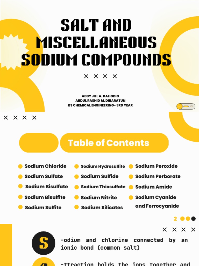 Overview of Common Sodium Compounds | PDF | Sodium Hydroxide | Sodium ...
