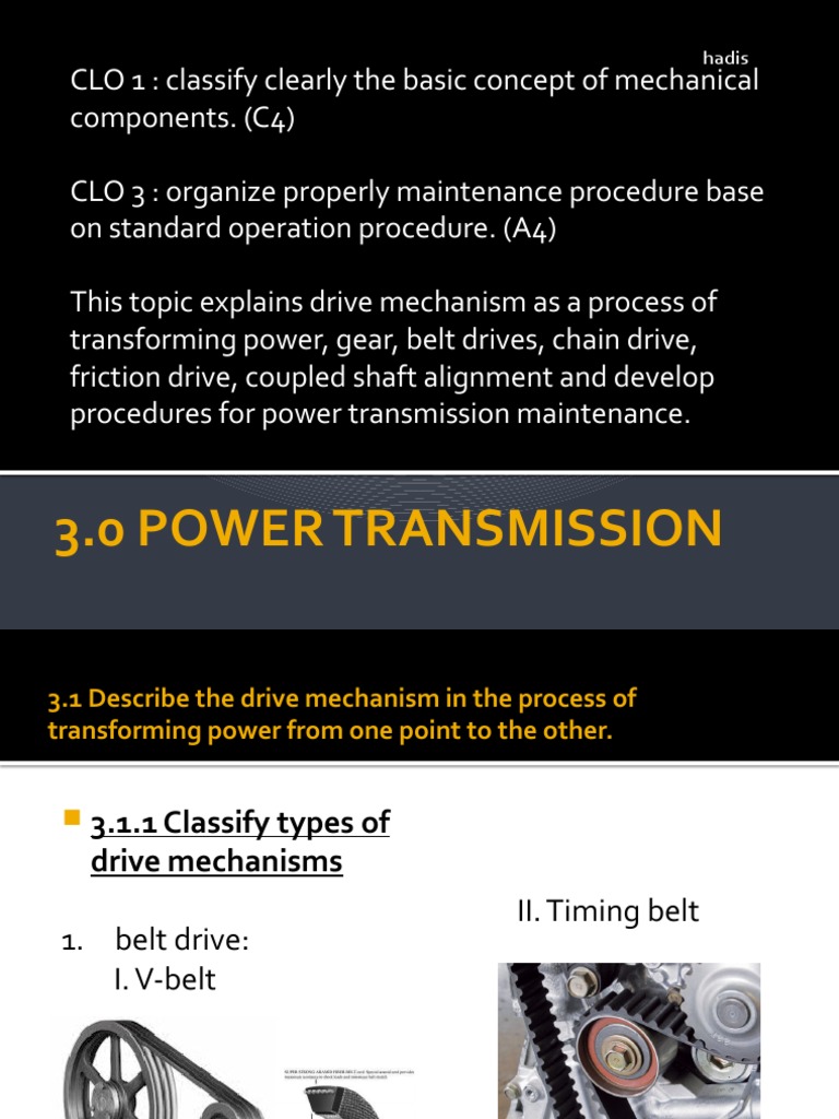 Mechanical Power Transmission Maintenance Pdf Belt Mechanical Gear