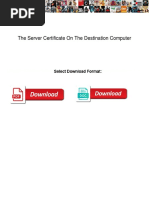 The Server Certificate On The Destination Computer