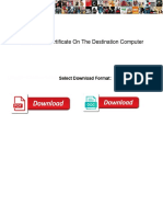 The Server Certificate On The Destination Computer