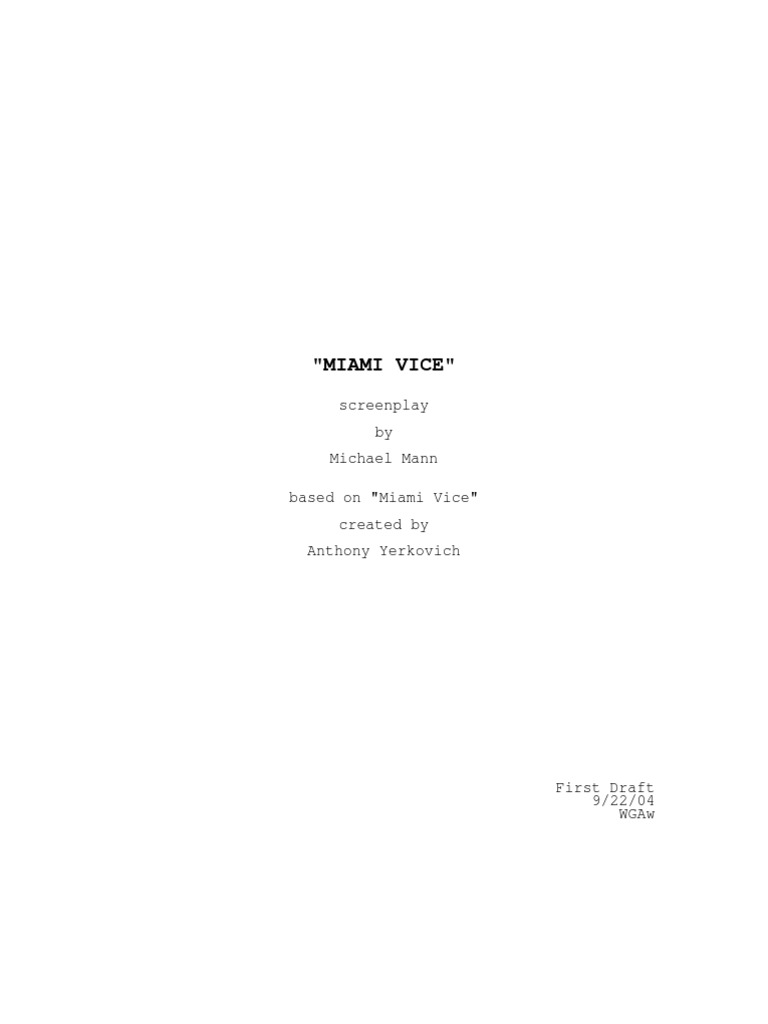 Miami Vice | PDF | Special Agent | Violence