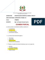 Método científico, clasificación de ciencias y conocimiento en examen militar