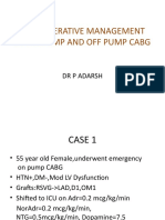 Post Operative Management of On-Pump and Off Pump