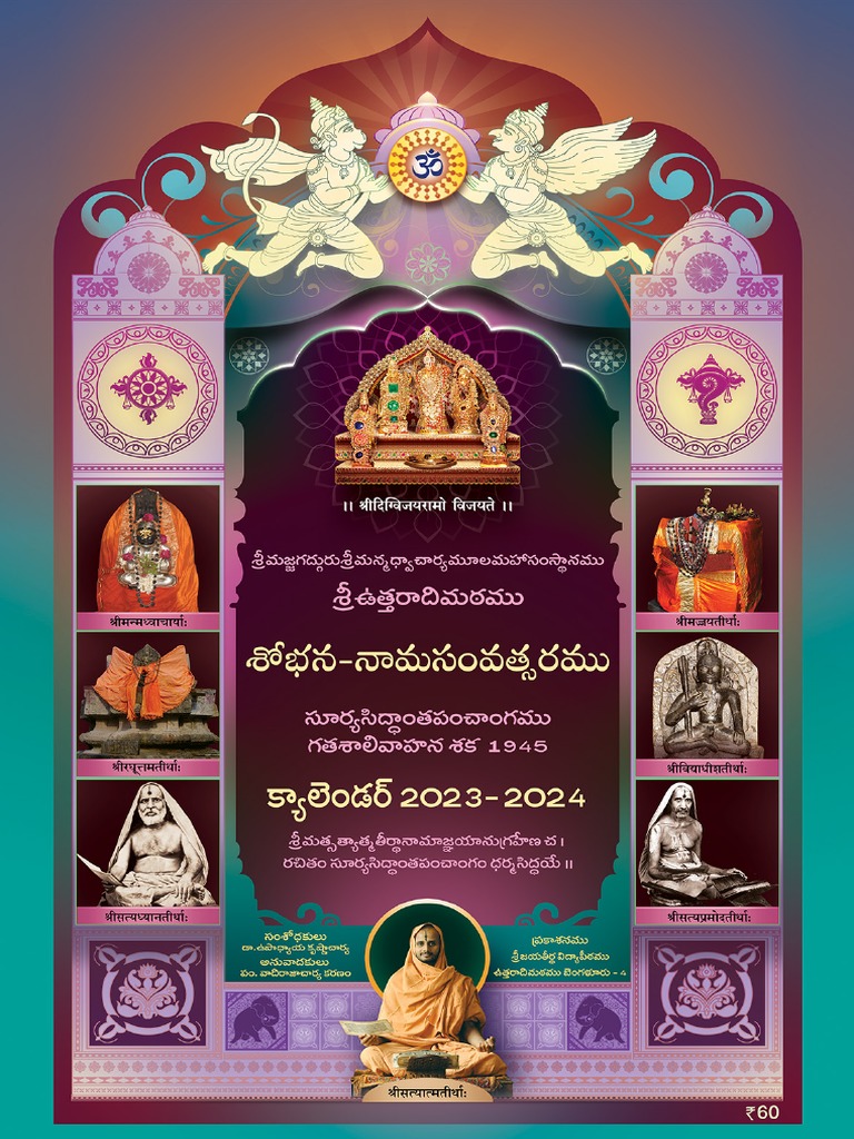 Telugu Panchangam 2023 2024 Shobhana Nama Samvatsara PDF