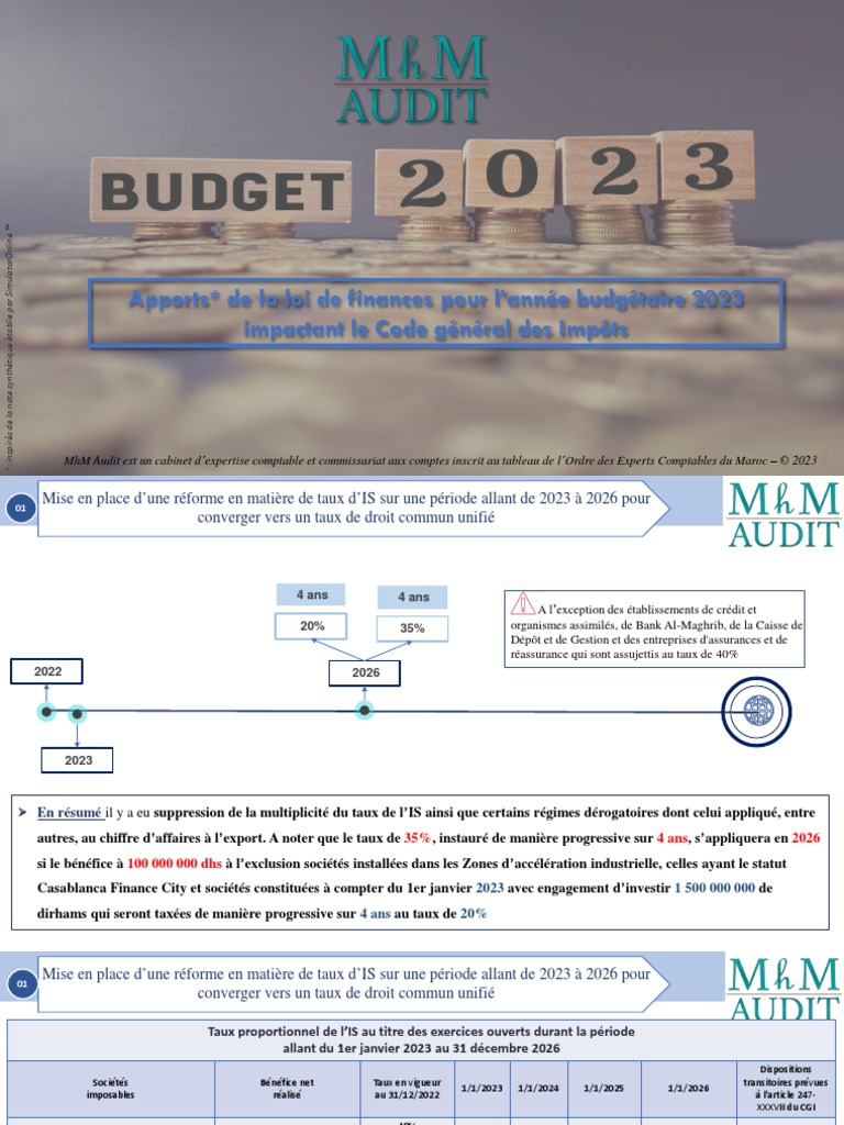 Réformes fiscales 2023 au Maroc | PDF | Impôt sur le revenu | Impôts