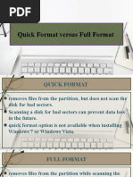 5.4 Quick Format Versus Full Format