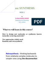 Organic SYNTHESIS WEEK 1: Retrosynthesis - First Report