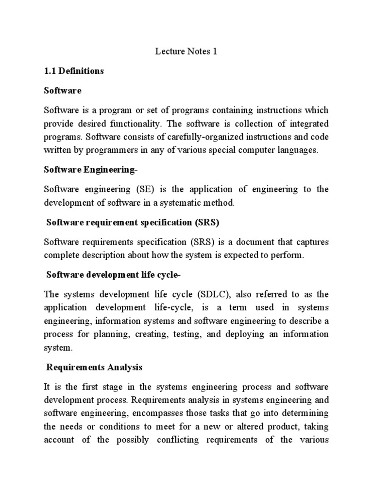Software Engineering Lec 1 | PDF | Software | Software Development Process