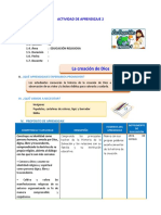 SESION REL. JUEVES La Creación de Dios