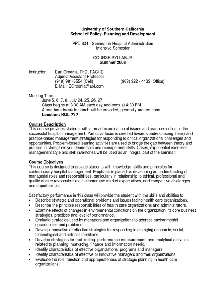 University of Southern California School of Policy, Planning and