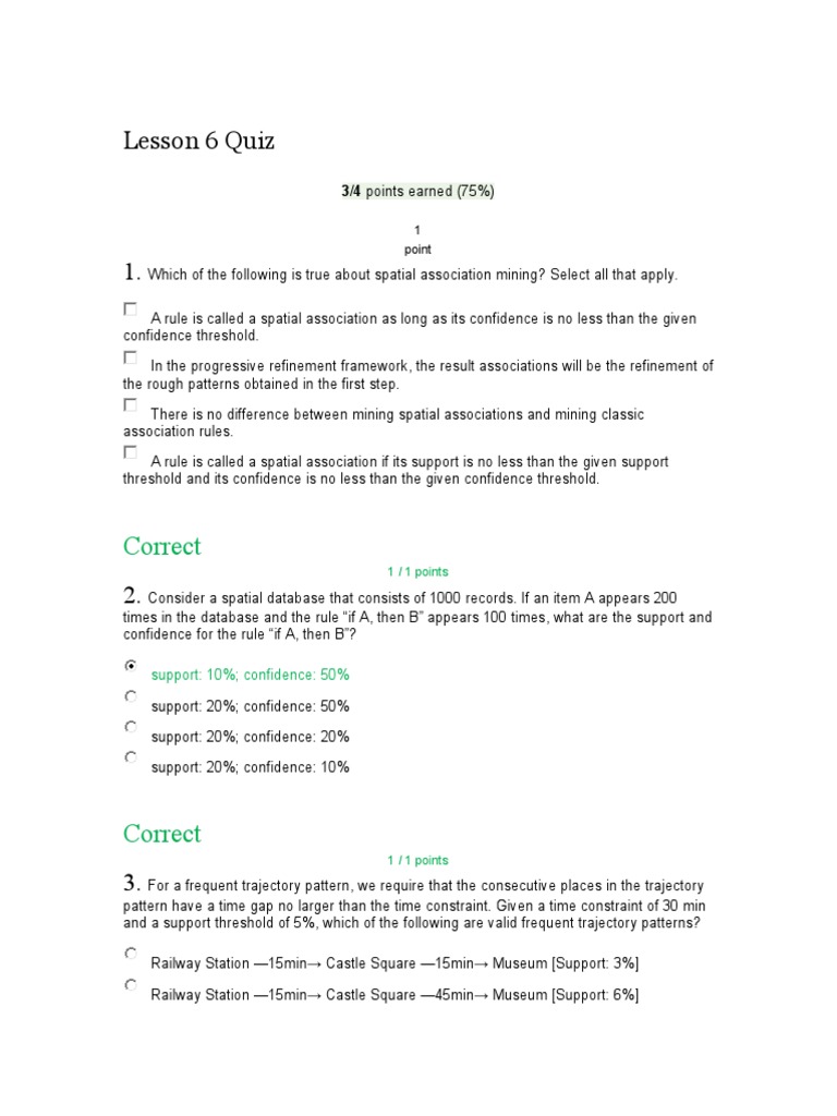 Lesson 6 Quiz | PDF | Cognitive Science