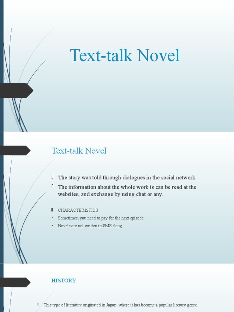 Text talk novel pdf
