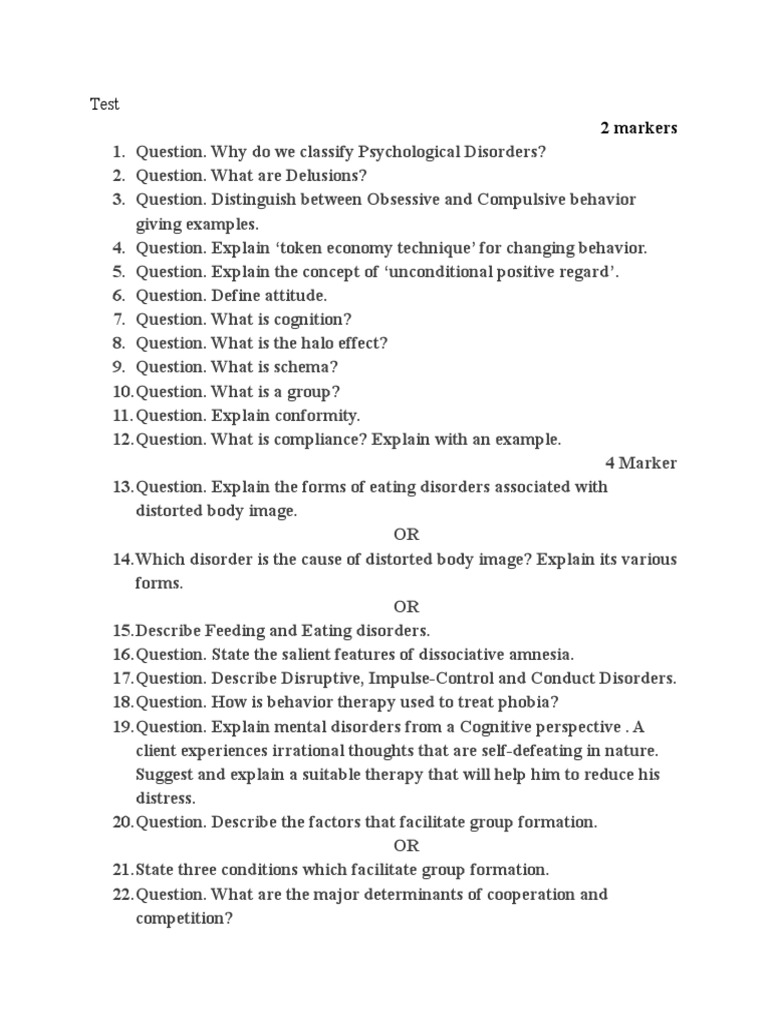 Test Chapter 4,5,6.7 PDF Mental Disorder Phobia