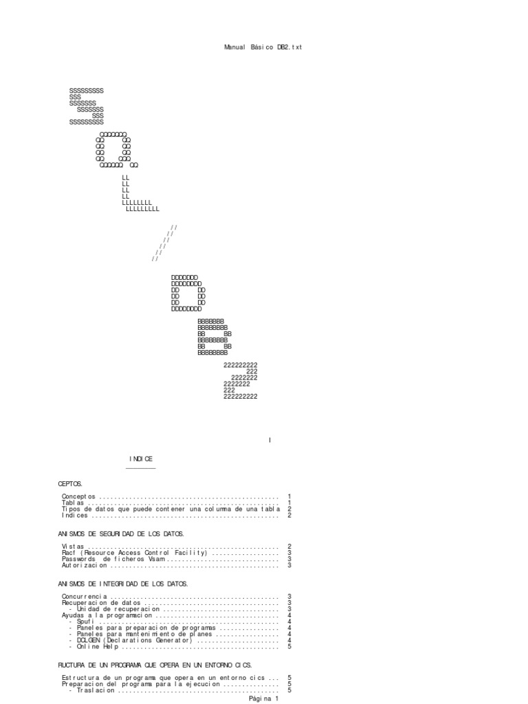 Manual Básico de DB2 | PDF | SQL | Tabla (base de datos)