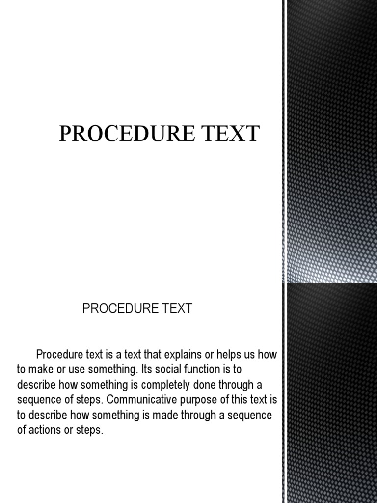 Procedure Text | PDF