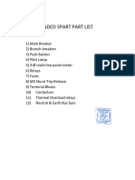 Spart Parts Lists
