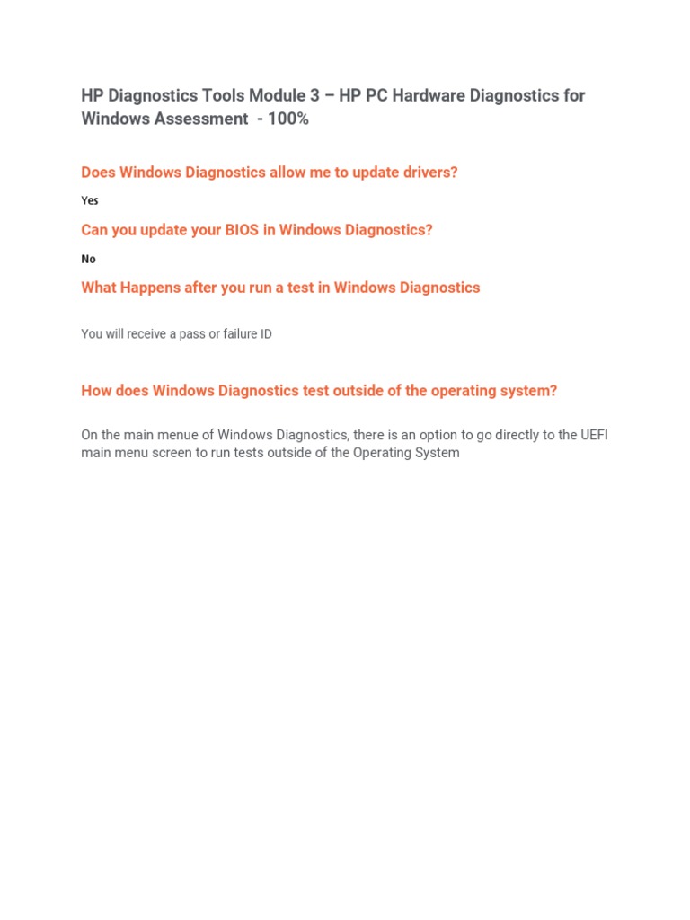 HP Diagnostics Tools Module 3 PDF