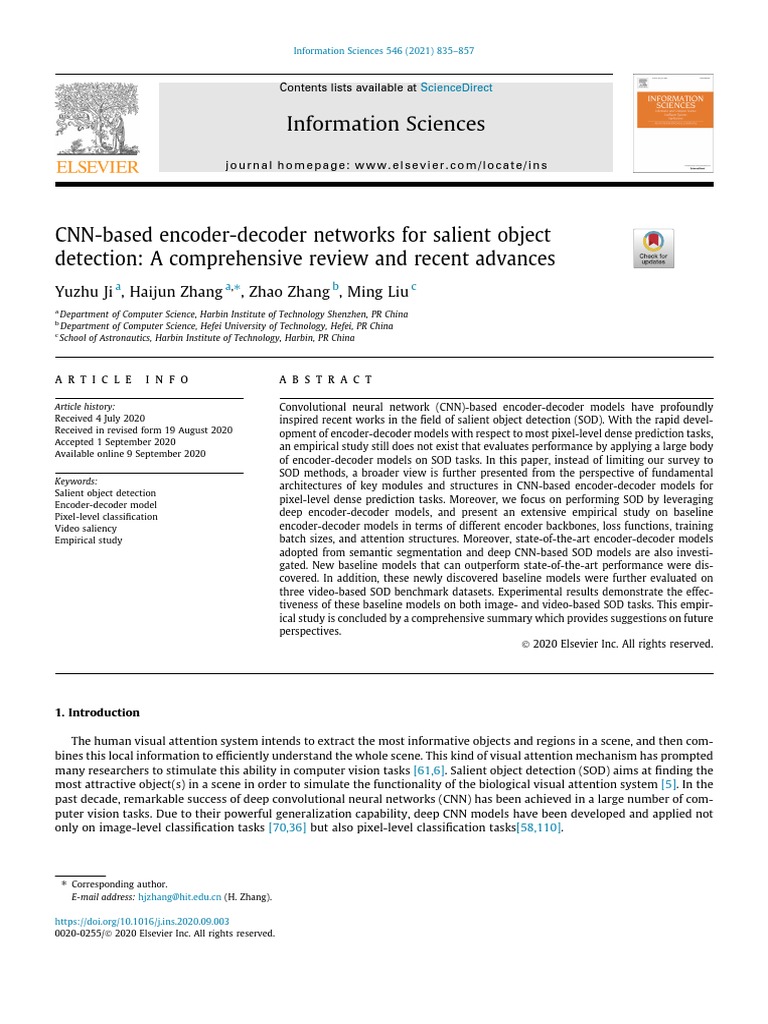 Comprehensive Review On CNN Encoder Decoder PDF | PDF | Image ...