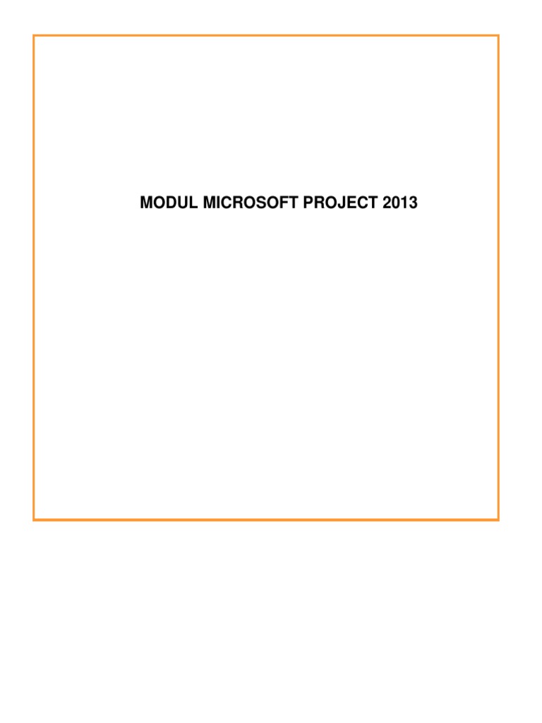 Panduan MS Project 2013 untuk Penjadwalan | PDF | Karier & Perkembangan