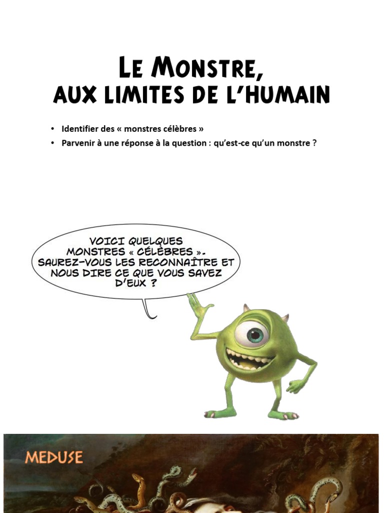 Monstres : Définition et Exemples Célèbres | PDF