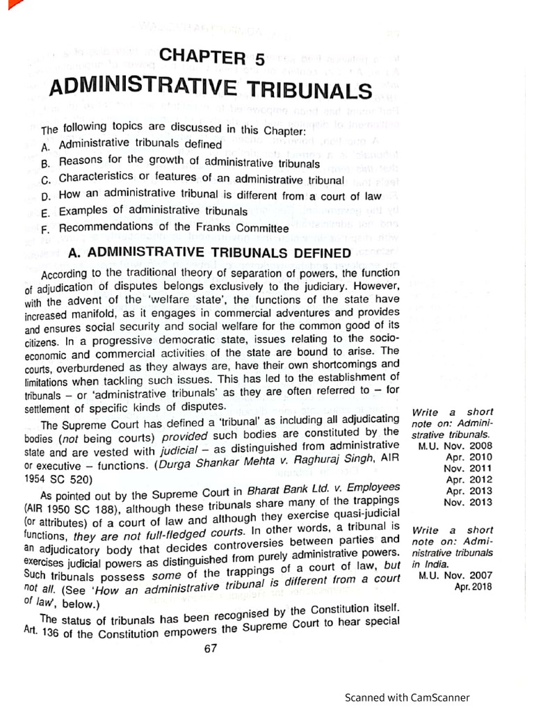 Administrative Tribunals (Law) PDF