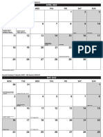 Annual Academic Calendar
