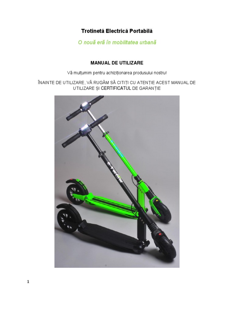 Portable Electric Scooter Manual PDF