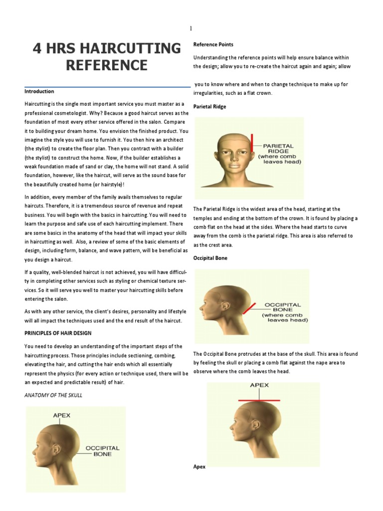 Haircutting Parts of Head Elevation | PDF | Hair | Hairstyle
