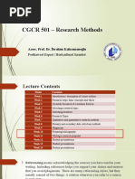 CGCR 501 - Lecture 10-11