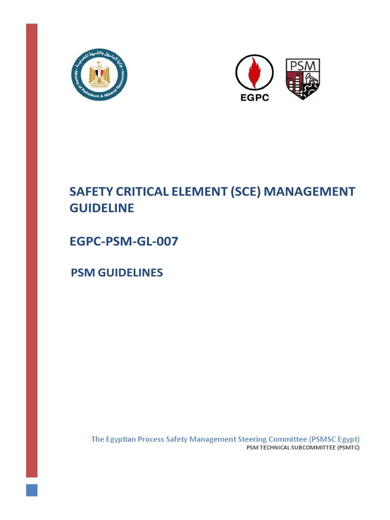 Egpc psm gl 007 safety critical element sce management guideline pdf