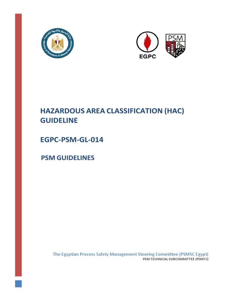 EGPC PSM GL 014 Hazardous Area Classification HAC Guideline PDF PDF