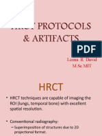 HRCT Protocols & Artifacts: Leena. R. David M.SC - MIT