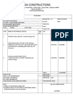 BSA Construction tax invoice for Genext steels