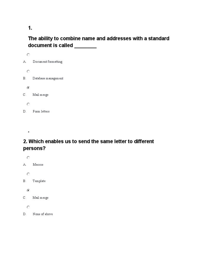 Mcq answer pdf microsoft excel microsoft power point