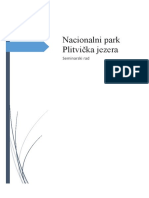 Nacionalni Park Plitvička Jezera - Seminarski Rad