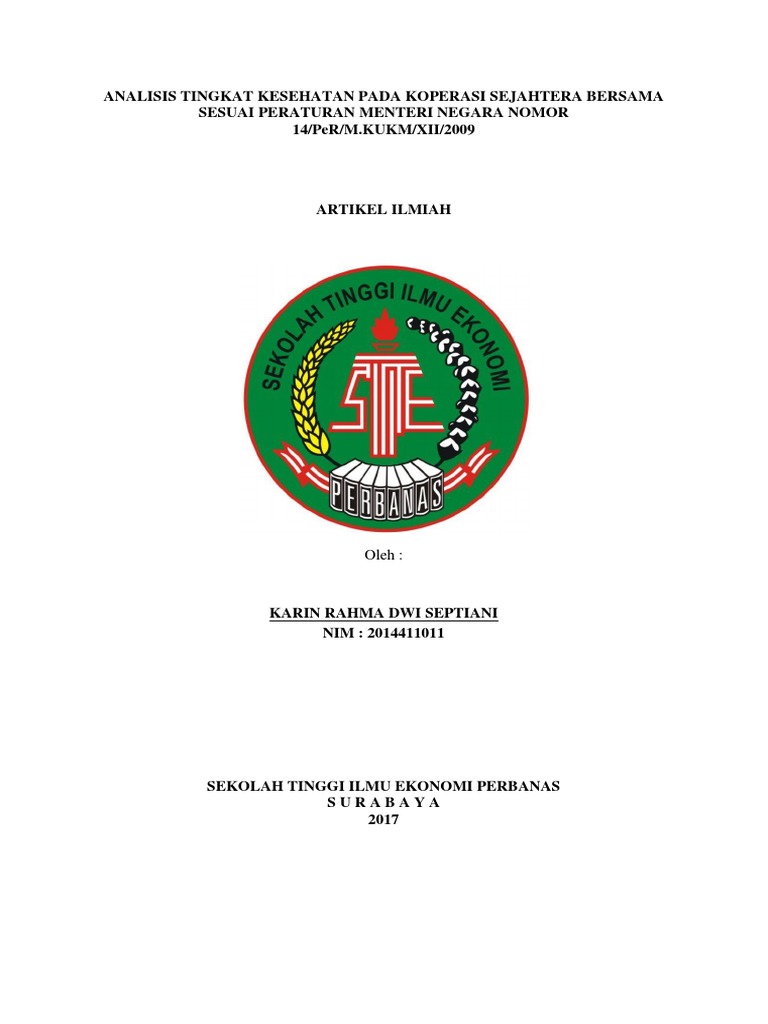 Artikel Ilmiah Pdf Pdf