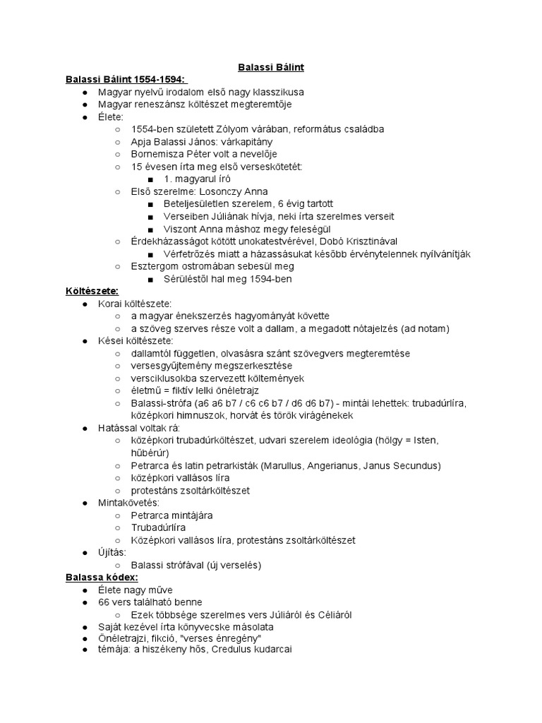 Balassi Bálint PDF