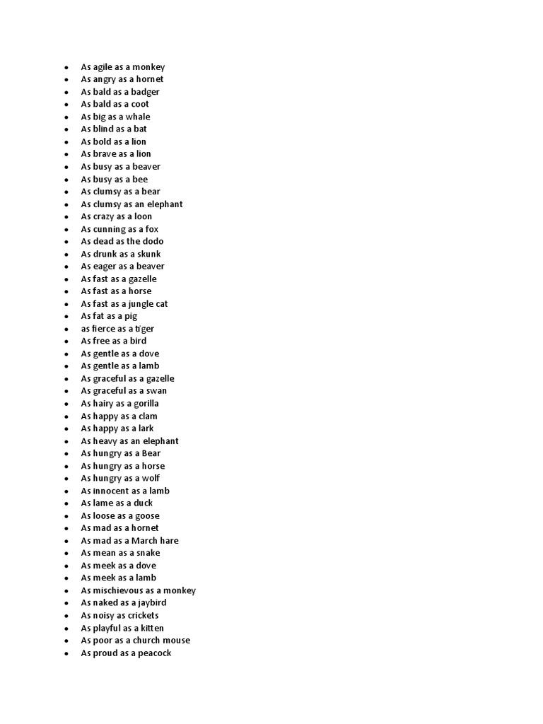 Poređenja Na Engleskom PDF